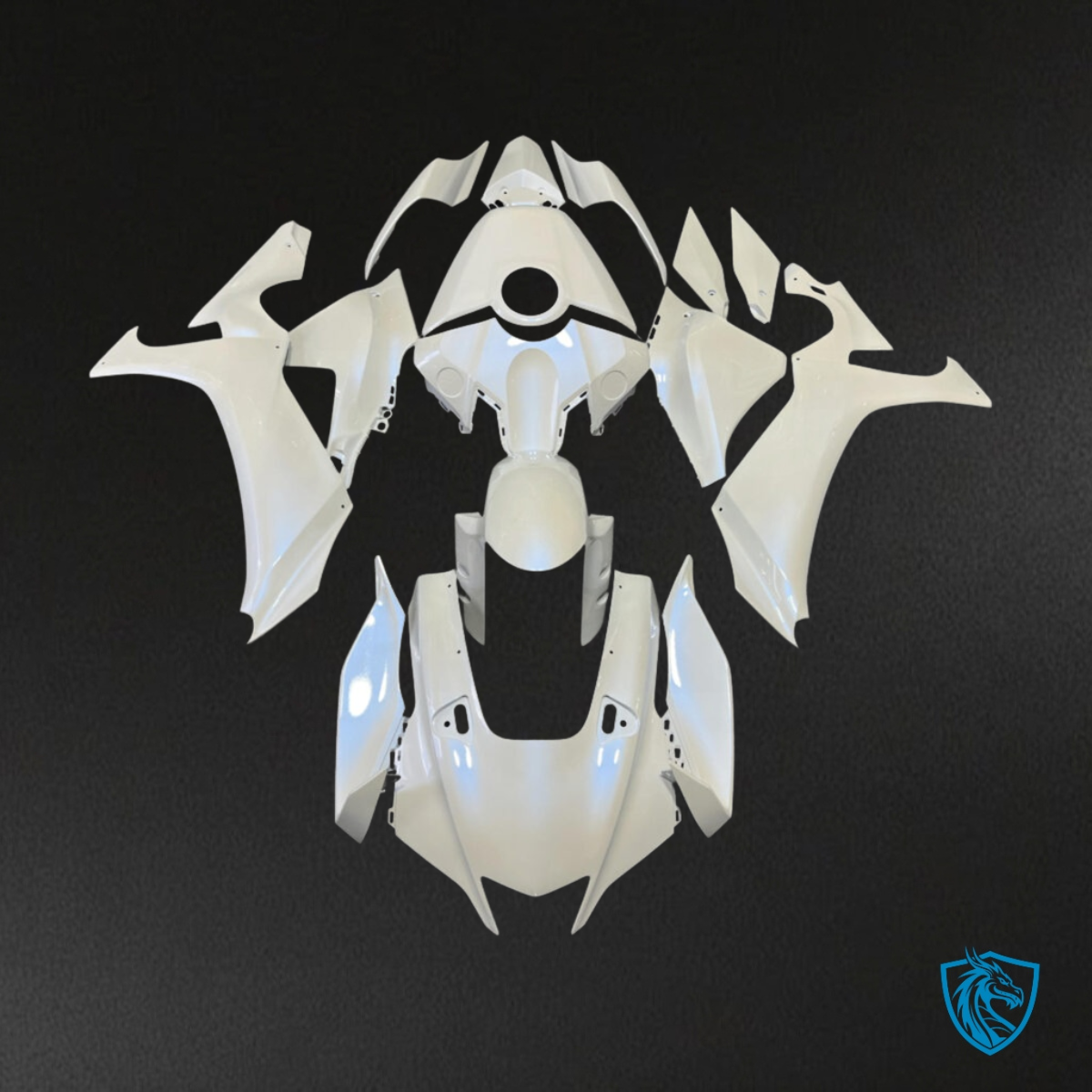 Yamaha R1 (2020-2025) Gloss Pearl White & Gold Flakes Fairing Kit | ABS Bodywork