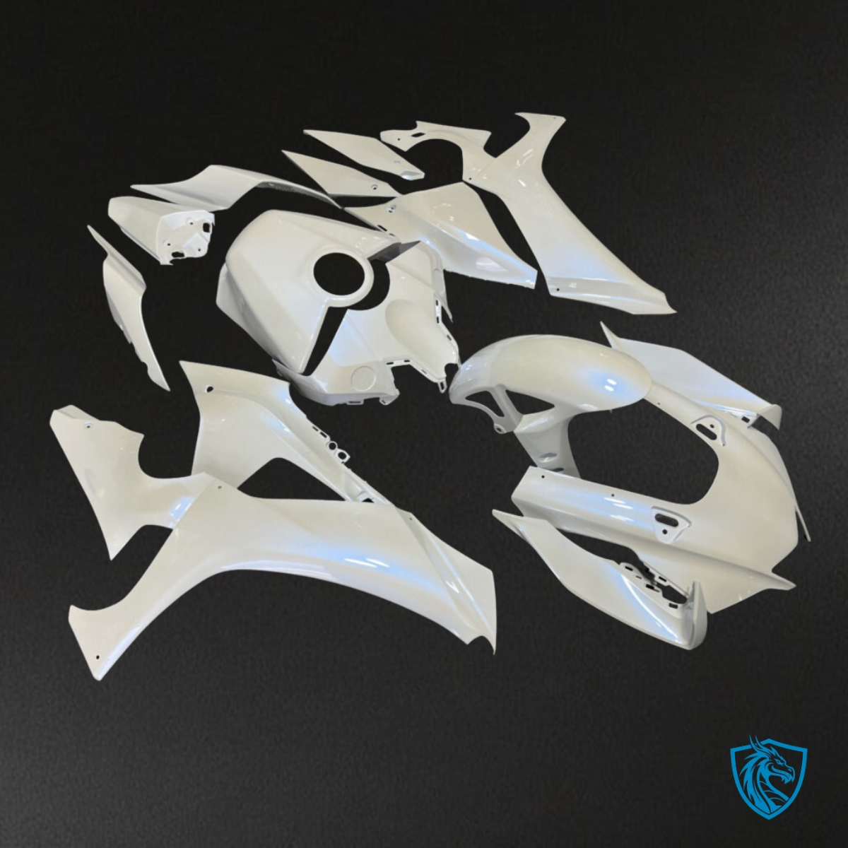 Yamaha R1 (2020-2025) Gloss Pearl White & Gold Flakes Fairing Kit | ABS Bodywork