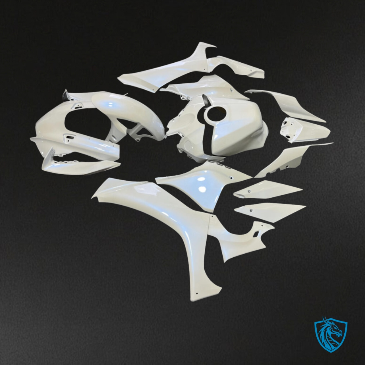 Yamaha R1 (2020-2025) Gloss Pearl White & Gold Flakes Fairing Kit | ABS Bodywork