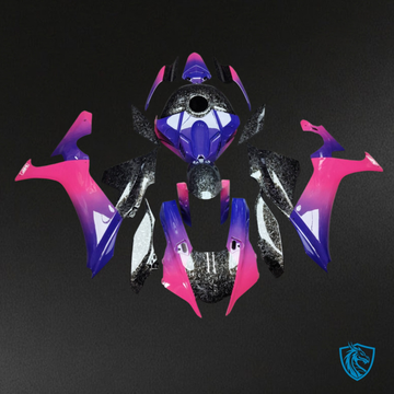 Yamaha R1 (2020-2025) Gloss Pink & Blue Gradient - MERGEment Motorcycle Fairings Kit