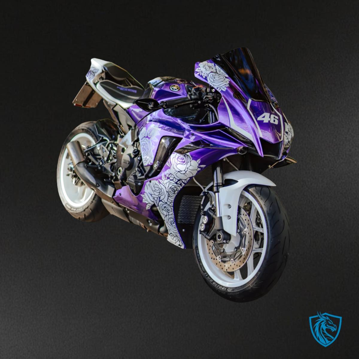 Yamaha R1 (2020-2025) Gloss Purple & White Fairings Kit - Aftermarket ABS Bodywork
