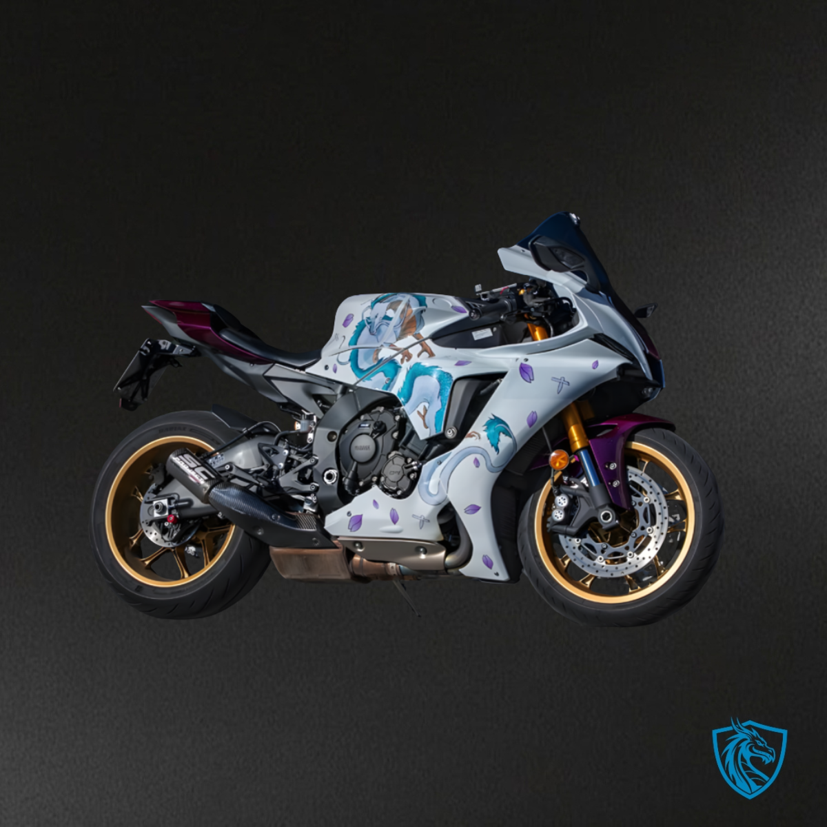 Yamaha R1 (2020-2025) Gloss White & Purple - Custom ABS Fairing Kit