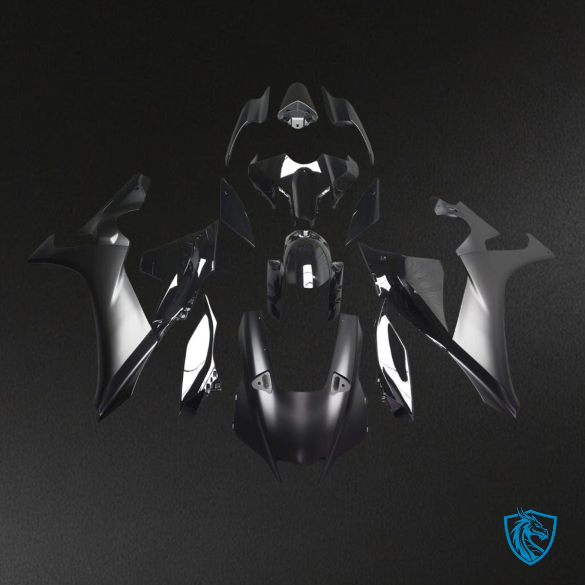 Yamaha R1 (2020-2025) Gloss & Matte Black Fairing Kit | ABS Bodywork