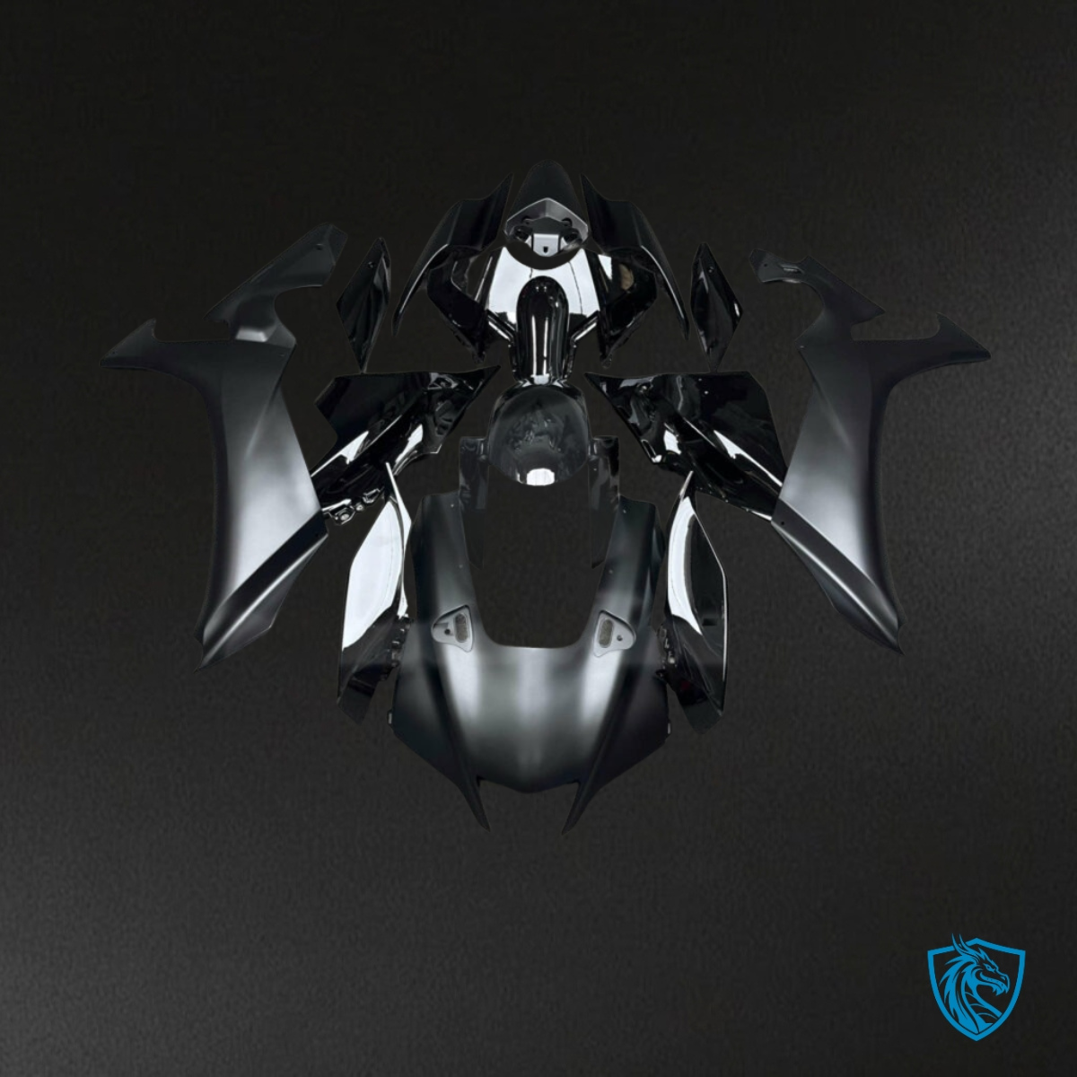 Yamaha R1 (2020-2025) Gloss & Black Plain ABS Fairings - Aftermarket ABS Bodywork