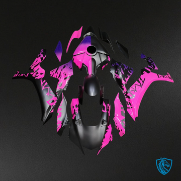 Yamaha R1 (2020-2025) Matte Black & Pink - MERGEment Motorcycle Fairings Kit