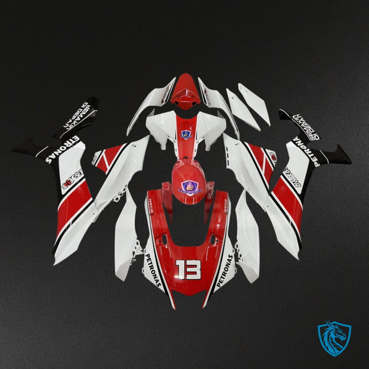 Yamaha R1 (2020-2025) Red, White & Black Fairing Kit | ABS Bodywork
