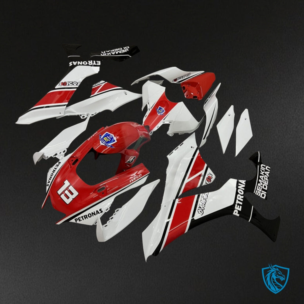 Yamaha R1 (2020-2025) Red, White & Black Fairing Kit | ABS Bodywork