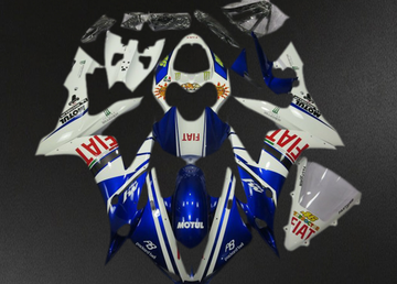 Yamaha R1 (204-2006) Blue & White Fiat Style - MERGEment Motorcycle Fairings Kit