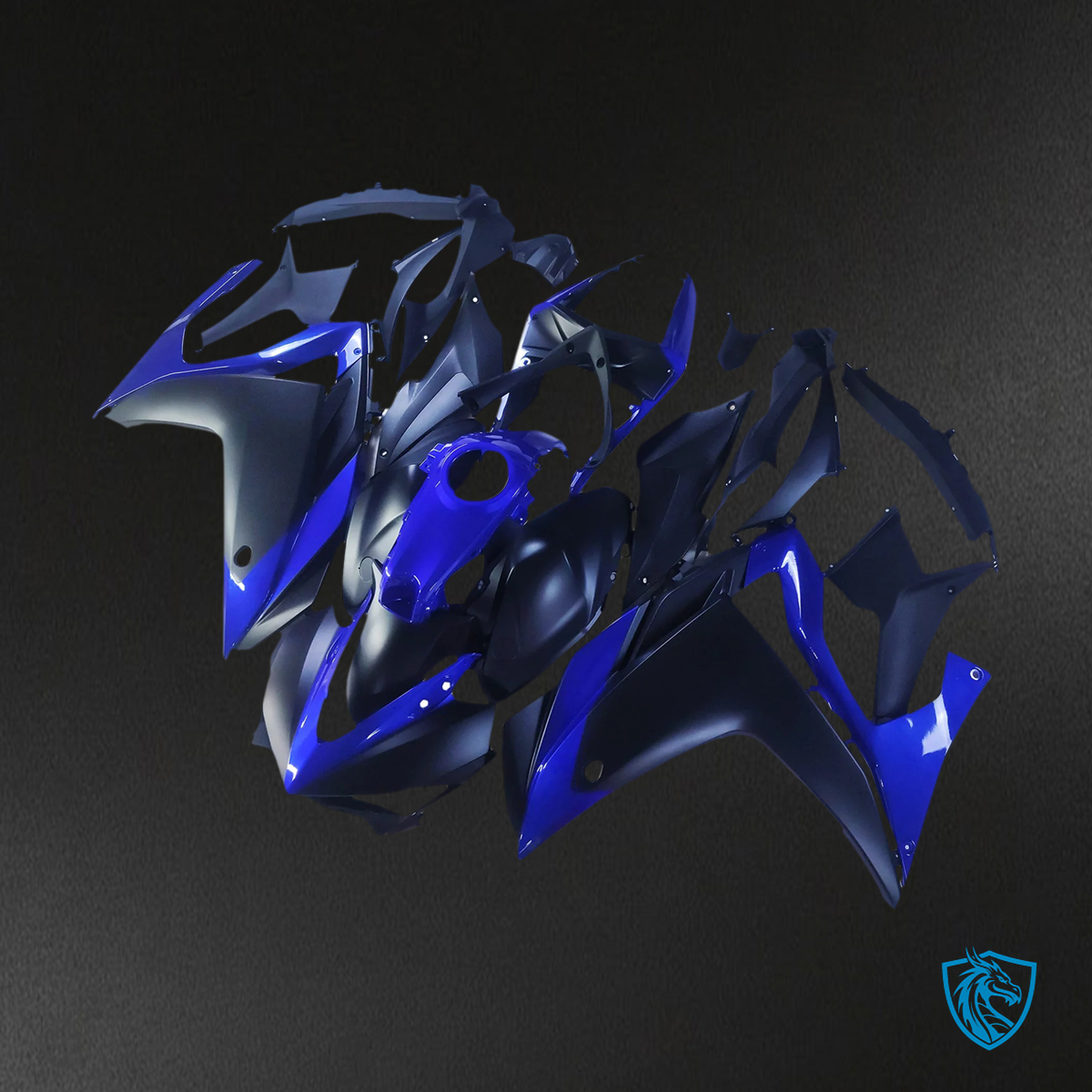Yamaha R25 (2015-2017) YZF-R3 (2014-2018) Blue & Black - MERGEment Motorcycle Fairings Kit