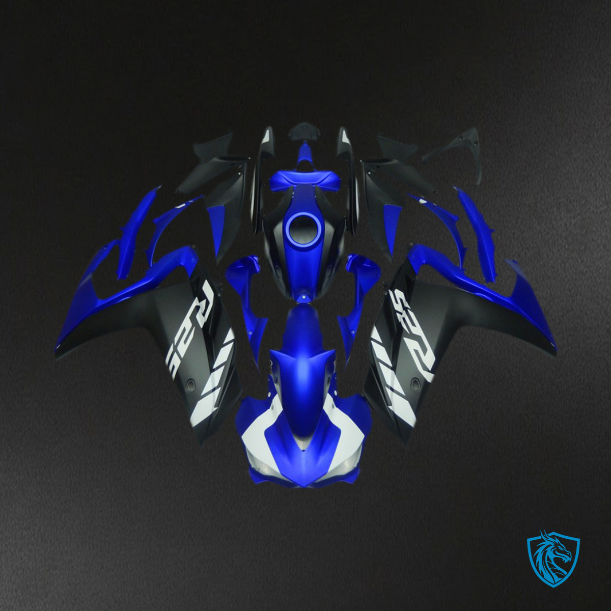 Yamaha R25 R3 (2015-2018) Blue , Black & White Motorcycle Fairing Kit | ABS Bodywork