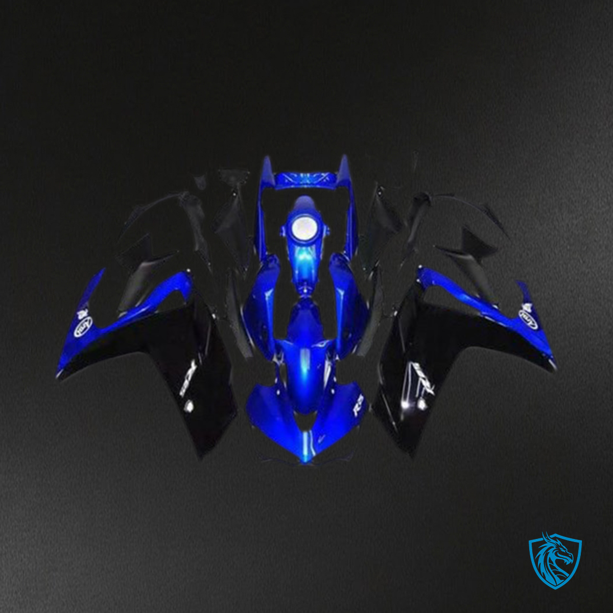 Yamaha R3 (2015-2018) Glossy Black & Blue - MERGEment Motorcycle Fairings Kit