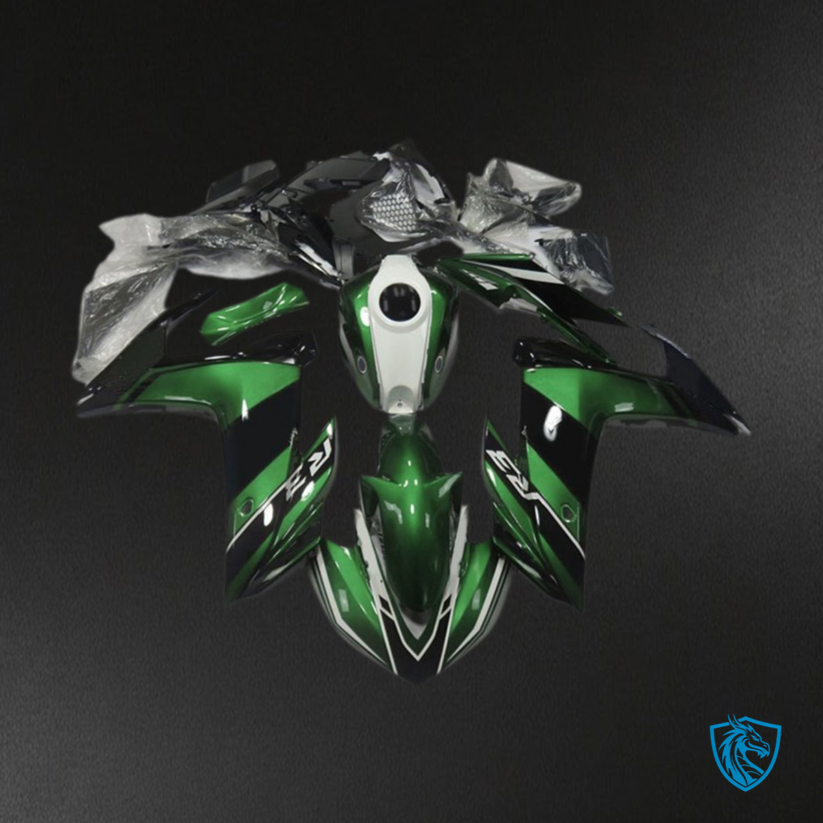 Yamaha R3 (2015-2018) Green, Black & White Gloss Motorcycle Fairing Kit | ABS Bodywork