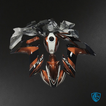 Yamaha R3 (2015-2018) Orange, Black & White Gloss Motorcycle - Custom ABS Fairing Kit