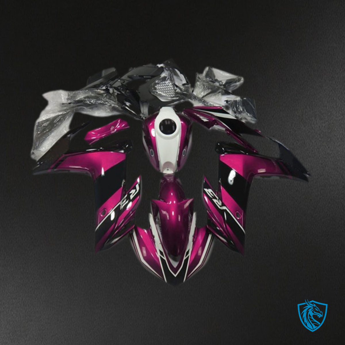 Yamaha R3 (2015-2018) Pink, Black & White Gloss Fairings Kit - Aftermarket ABS Bodywork