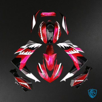 Yamaha R3 (2015-2018) Red Shark, Black & White Motorcycle Fairing Kit | ABS Bodywork