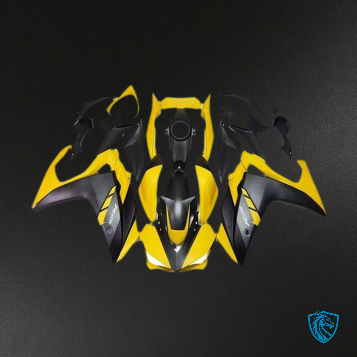 Yamaha R3 (2015-2018) Yellow & Black Motorcycle - Custom ABS Fairing Kit