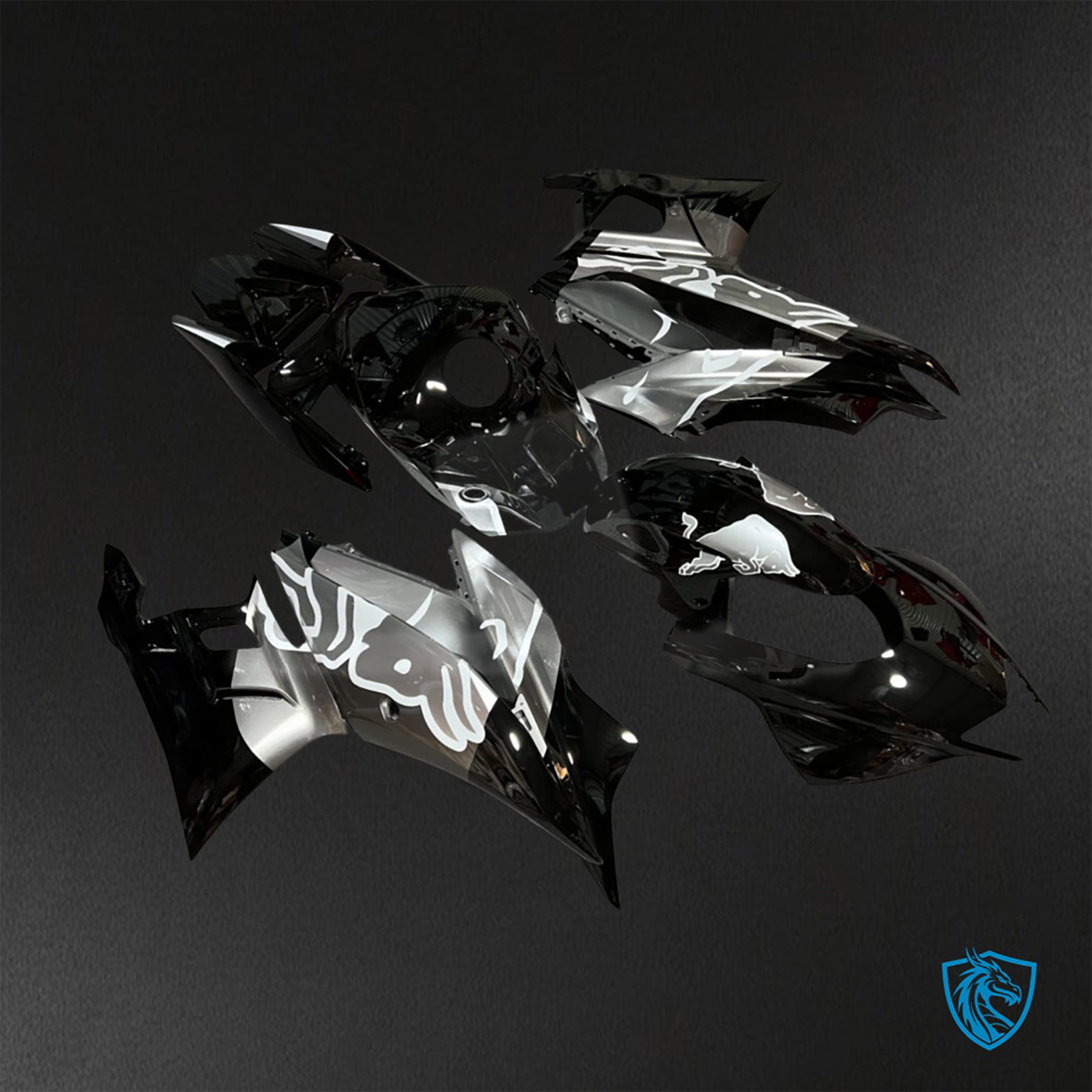 Yamaha R3 (2019-2021) Gloss Black & Gray Fairing Kit - ABS Bodywork