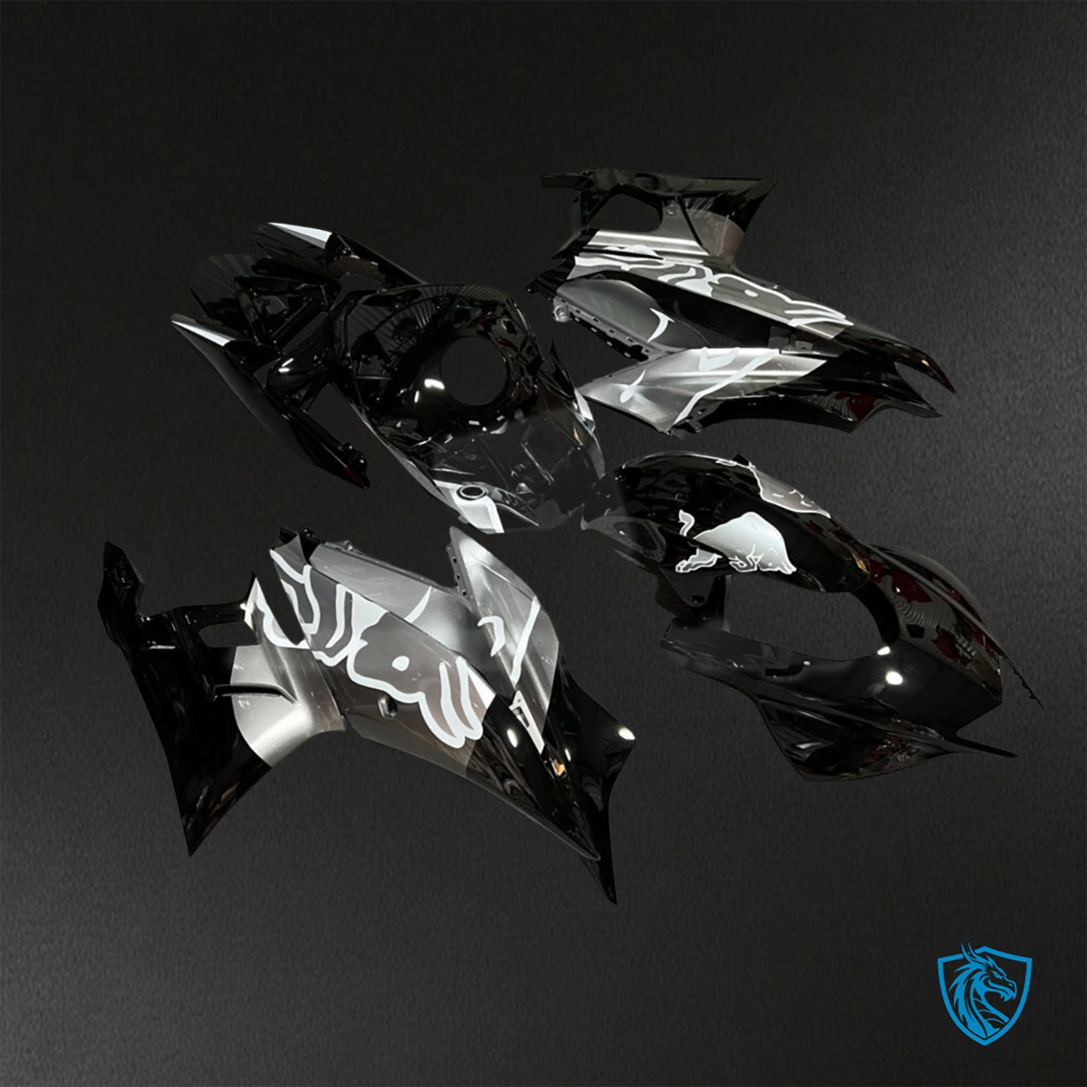 Yamaha R3 (2019-2021) Gloss Black & Gray Fairing Kit - ABS Bodywork