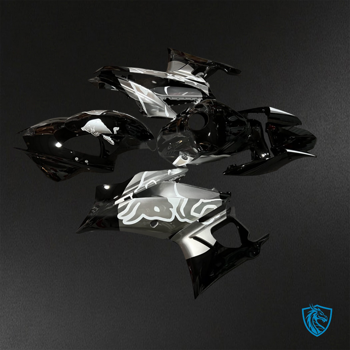 Yamaha R3 (2019-2021) Gloss Black & Gray Fairing Kit - ABS Bodywork