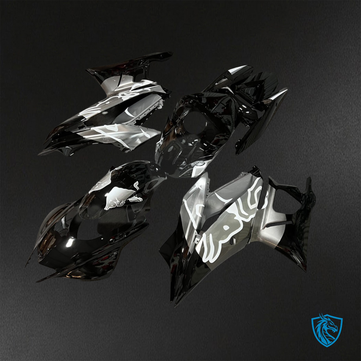 Yamaha R3 (2019-2021) Gloss Black & Gray Fairing Kit - ABS Bodywork