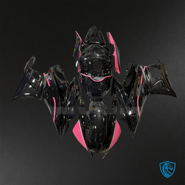 Yamaha R3 (2019-2021) Gloss Black & Pink Fairing Kit - Aftermarket ABS Bodywork