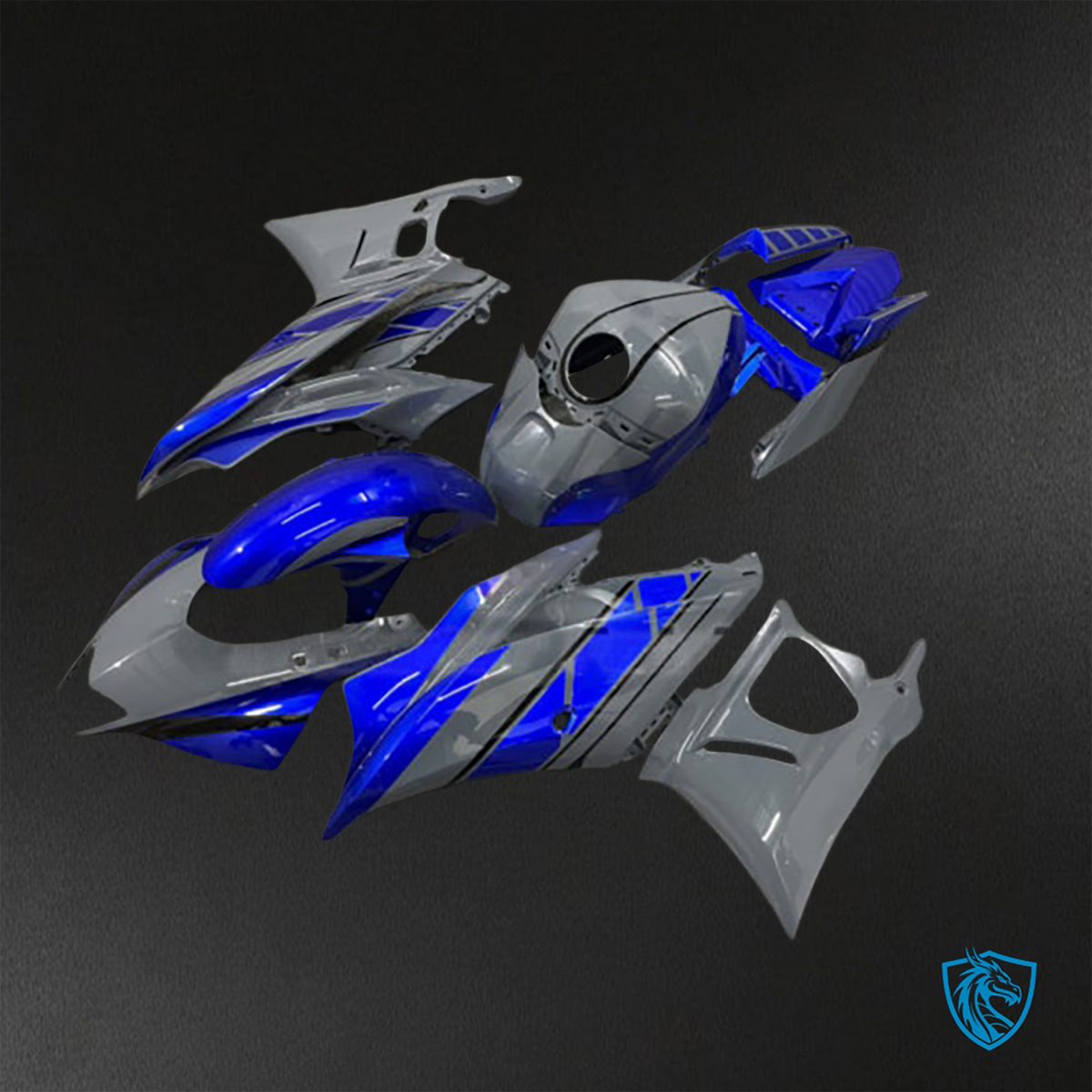 Yamaha R3 (2019-2021) Gloss Nardo Gray & Blue - Custom ABS Fairing Kit