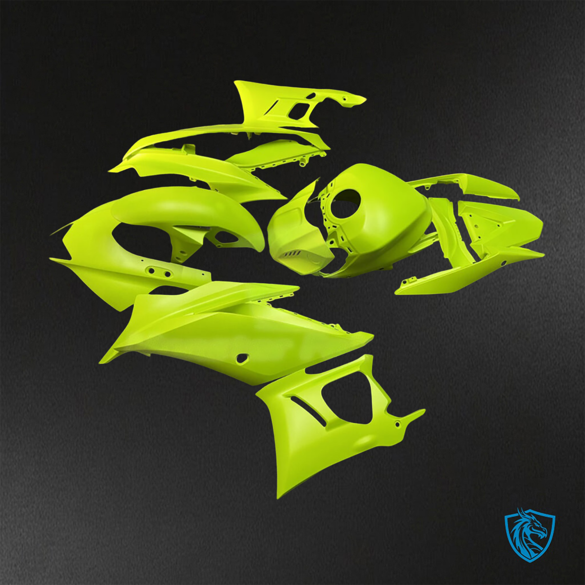 Yamaha R3 (2019-2021) Gloss High Vis Yellow - Replacement Motorcycle Fairings Kit