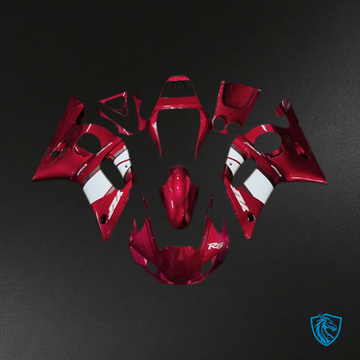 Yamaha R6 (1998-2002) Deep Red & White Fairings Kit - Aftermarket ABS Bodywork