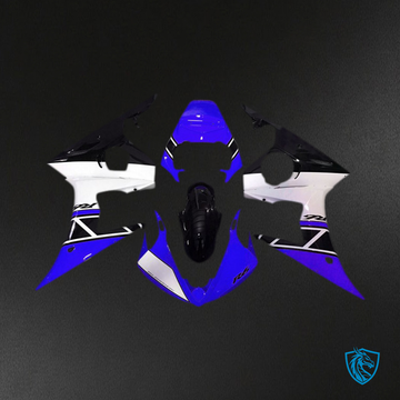 Yamaha R6 (2003-2004) Blue, White & Black Motorcycle - Custom ABS Fairing Kit