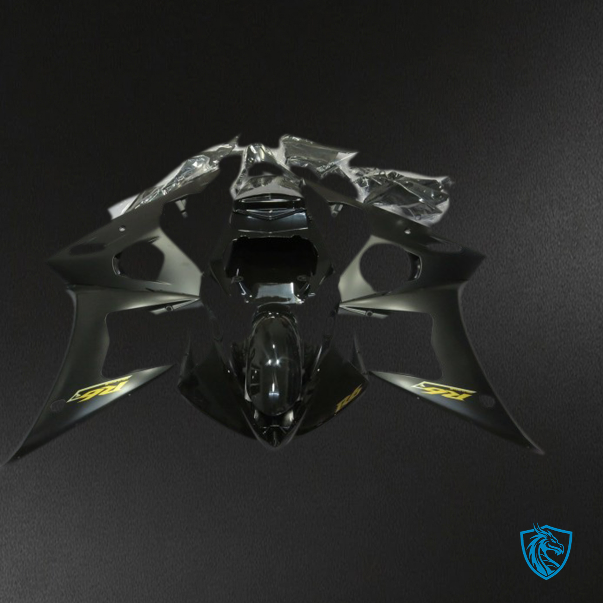 Yamaha R6 (2003-2004) Matte Black & Gold Motorcycle Fairing Kit | ABS Bodywork