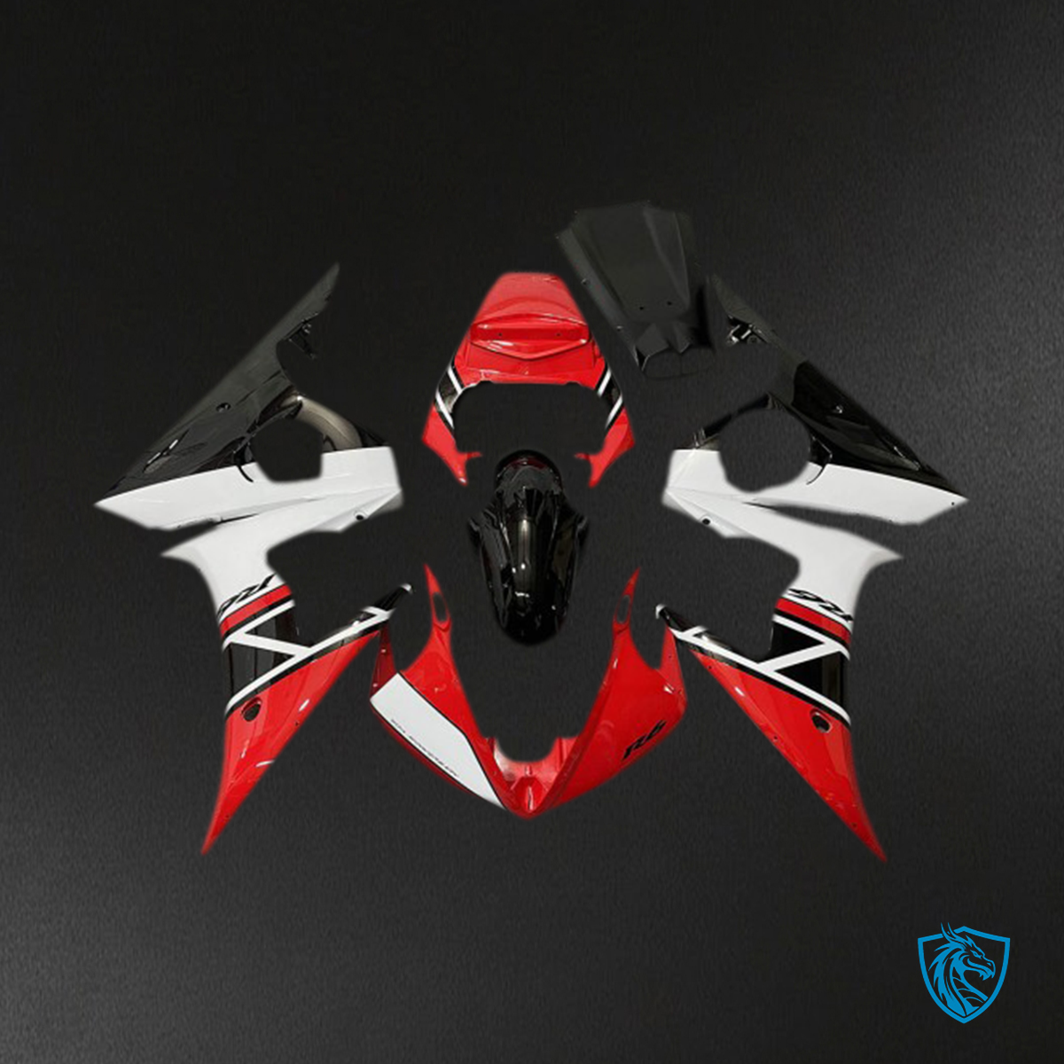 Yamaha R6 (2003-2004) Red White & Black Fairings Kit - Aftermarket ABS Bodywork