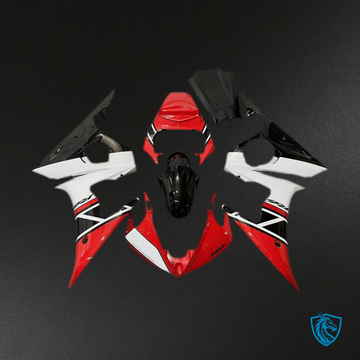 Yamaha R6 (2003-2004) Red White & Black Fairings Kit - Aftermarket ABS Bodywork