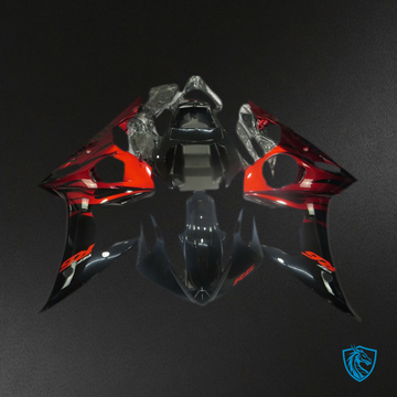 Yamaha R6 (2003-2004) Red & Black Motorcycle - Custom ABS Fairing Kit