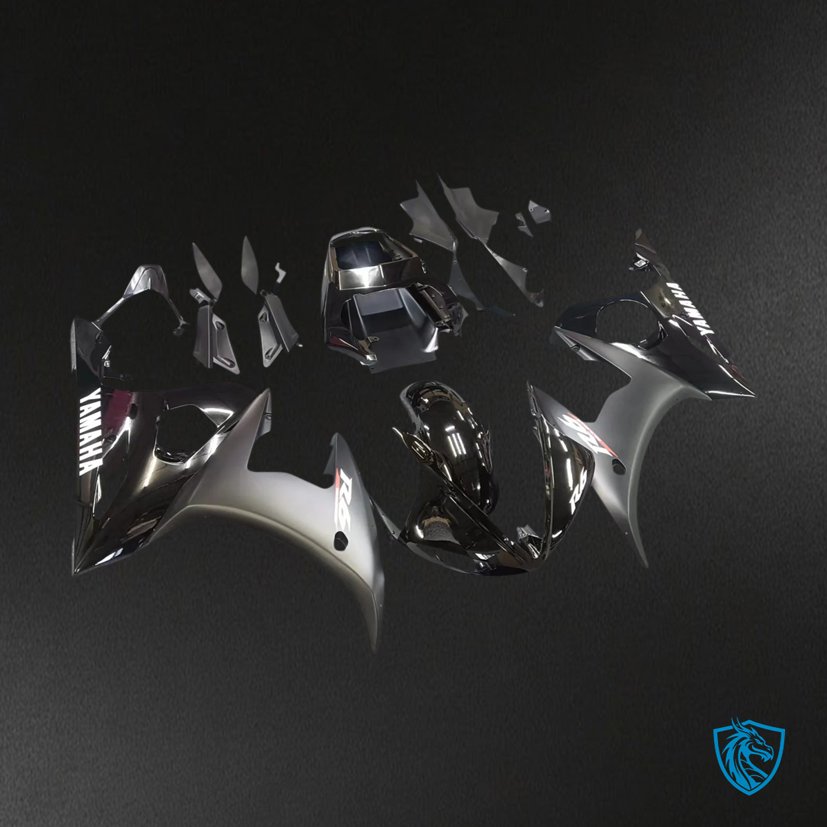 Yamaha R6 (2005) Matt Black - MERGEment motorcycle Fairing Kit