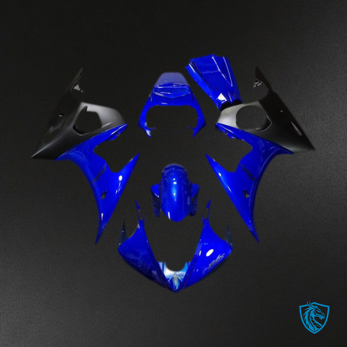 Yamaha R6 (2005) Glossy Blue & Black Motorcycle Fairing Kit | ABS Bodywork