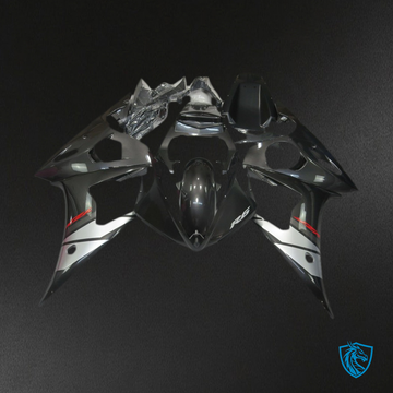 Yamaha R6 (2005) Black. Silver & Red Gunmetal Motorcycle - Custom ABS Fairing Kit
