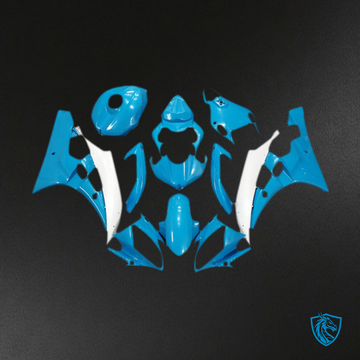 Yamaha R6 (2006-2007) Light Blue & White Motorcycle - Custom ABS Fairing Kit