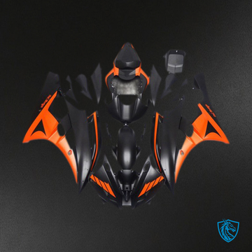 Yamaha R6 (2006-2007) Custom Matte Black & Orange Motorcycle Fairing Kit | ABS Bodywork