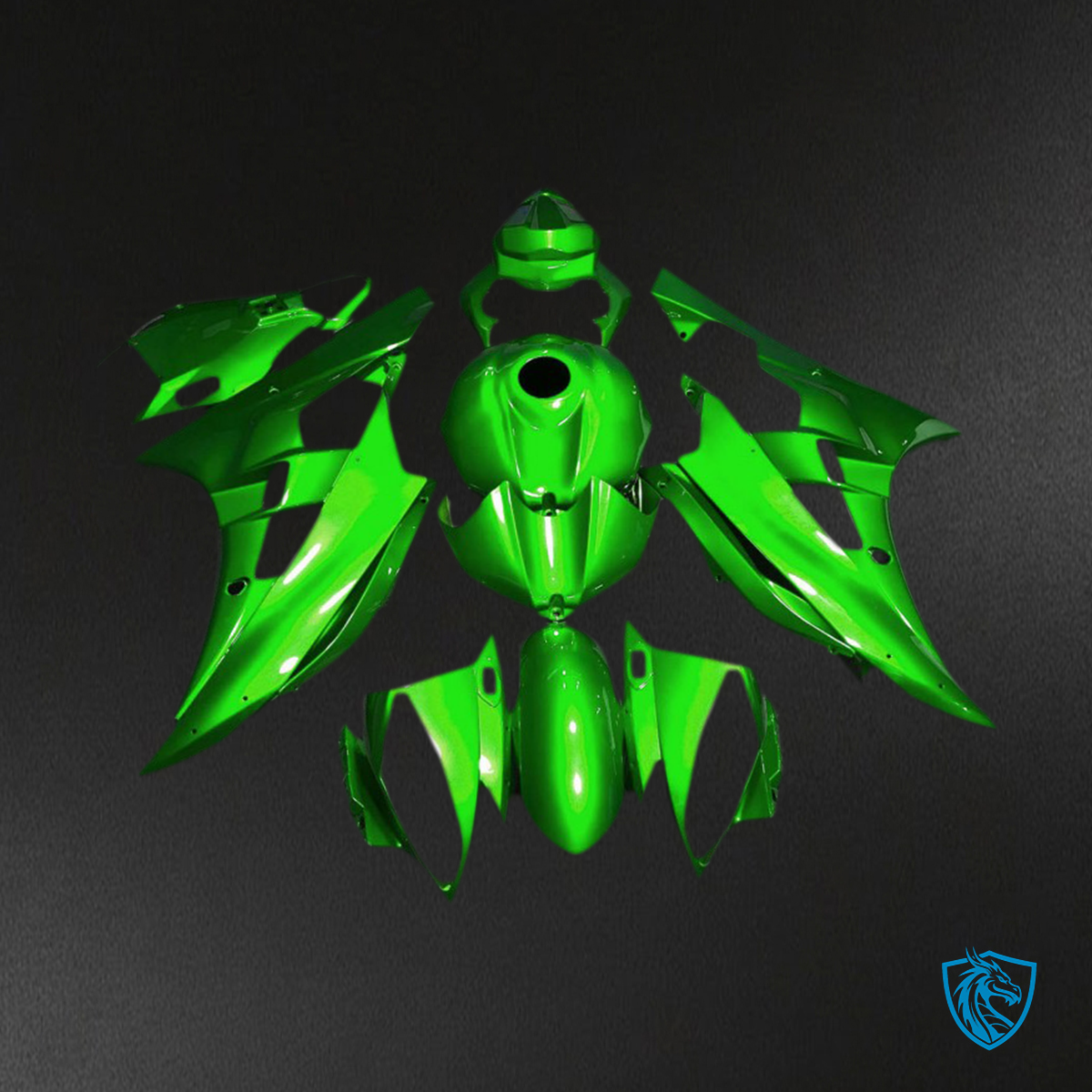 Yamaha R6 (2006-2007) Glossy Green Motorcycle Fairing Kit | ABS Bodywork