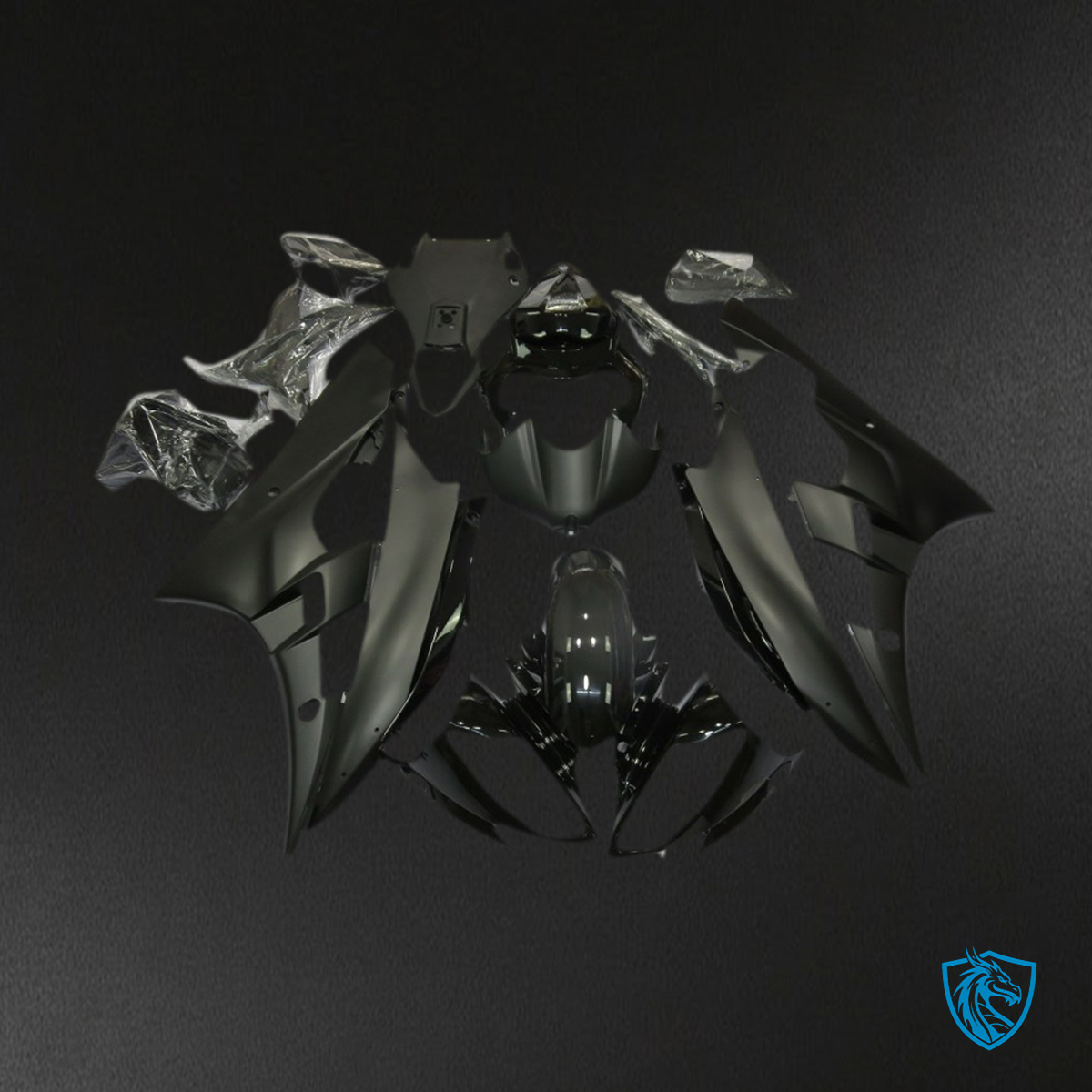 Yamaha R6 (2006-2007) Matte & Gloss Black Motorcycle Fairing Kit | ABS Bodywork
