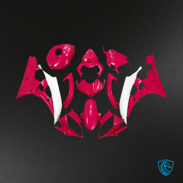 Yamaha R6 (2006-2007) Pearl Red & White Motorcycle - Custom ABS Fairing Kit