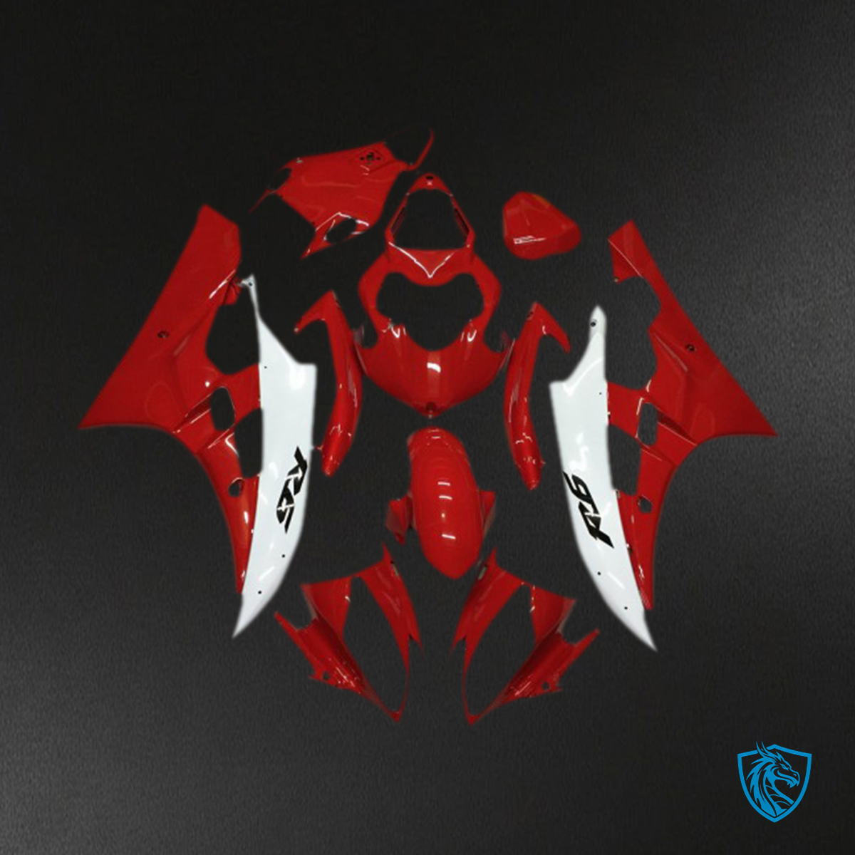 Yamaha R6 (2006-2007) Red & White Motorcycle Fairing Kit | ABS Bodywork