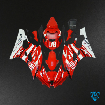 Yamaha R6 (2006-2007) Red & White Star Fiat Motorcycle - Aftermarket ABS Bodywork