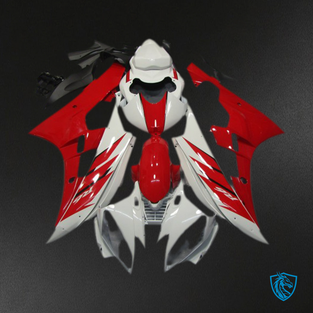 Yamaha R6 (2006-2007) Red and White Style - MERGEment Motorcycle Fairings Kit