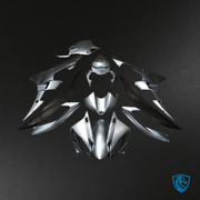 Silver & Black Glossy