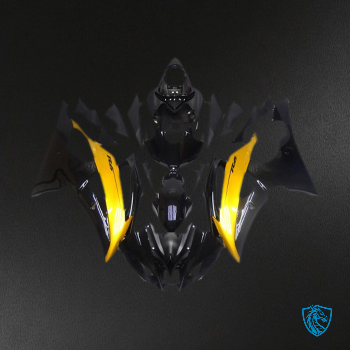 Yamaha R6 (2008-2016) Black & Gold Glossy Motorcycle Fairing Kit | ABS Bodywork