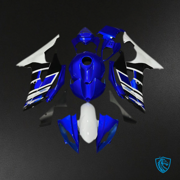 Yamaha R6 (2008-2016) Blue, Black & White Fairings Kit- Aftermarket ABS Bodywork