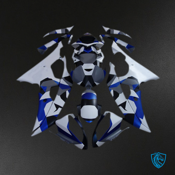Yamaha R6 (2008-2016) Blue Snow White & Gray - MERGEment Motorcycle Fairings Kit