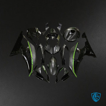 Yamaha R6 (2008-2016) Carbon Fiber & Green Fairings Kit - Aftermarket ABS Bodywork