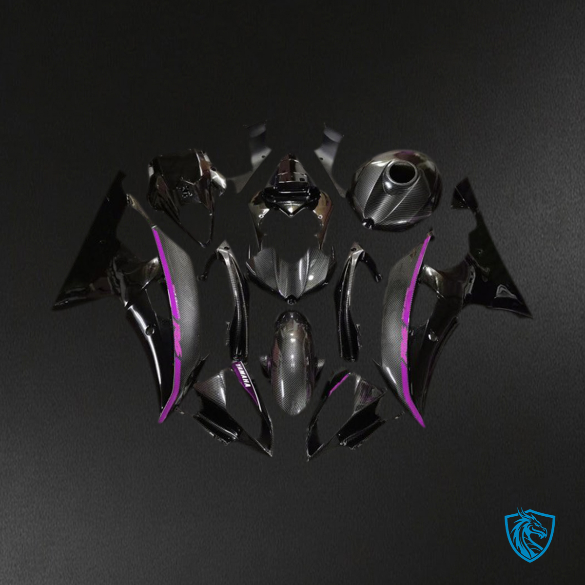 Yamaha R6 (2008-2016) Black & Purple- MERGEment Motorcycle Fairings Kit